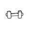 Dumbbell sports icon. sketch isolated object