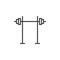 Dumbbell stand line icon