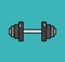Dumbbell weight icon. Dumbell weight isolated.