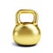 Dumbbell Weights Golden on white background