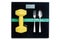 Dumbbells and cutlery with measurement tools