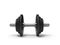 Dumbbells over white background. with clipping path