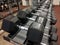 Dumbbells on rack