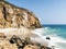 Dume Cove Malibu, Zuma Beach, emerald and blue water in a quite paradise beach surrounded by cliffs. Dume Cove, Malibu, California