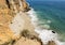 Dume Cove Malibu, Zuma Beach, emerald and blue water in a quite paradise beach surrounded by cliffs. Dume Cove, Malibu, California