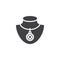 Dummy with jewelry necklace vector icon