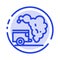 Dump, Environment, Garbage, Pollution Blue Dotted Line Line Icon