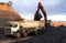 Dump truck at coal mining site