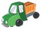 Dump truck/The colorful painting of the large goods vehicle, truck/Semi-tractor trailers, vector or color illustration