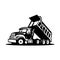 Dump truck company  image isolated