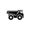 Dump Truck Flat Vector Icon