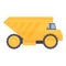 Dump truck icon cartoon vector. Mine construction