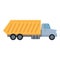 Dump truck icon cartoon vector. Tipper dumper