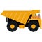 Dump truck icon isolated on white background. Vector illustration. Heavy industrial tipper truck isolated onwhite