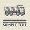 Dump truck icon or sign