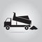 Dump Truck icon, sign transportation illustration