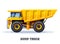 Dump truck tipper, dumper haul, industry machine