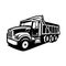 Dump truck. Tipper truck vector illustration isolated. Best used for constructio or truck company