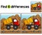 Dump Truck Vehicle Find The Differences