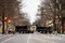 Dump trucks blocking all roads in Washington DC leading to the US Capitol Building