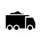 Dumper truck icon in glyph style for website