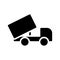 Dumper truck icon in glyph style for website