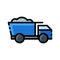 Dumper truck icon. vector in filled line style