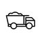 Dumper truck icon. vector in line style