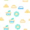 Dumpling Delicious Meal Recipe Icons Set Vector