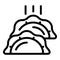 Dumplings icon outline vector. City skyline