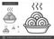 Dumplings line icon.