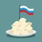 Dumplings Russian national patriotic food.
