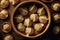 Dumplings Wooden in a bamboo box
