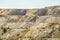 Dumps of processed iron ore. Waste from the iron ore industry. Close-up.