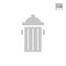 Dumpster Dot Pattern Icon. Recycle Wastebasket Dotted Icon Isolated on White. Vector Background or Design Template