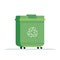 Dumpster icon. Flat illustration of