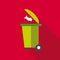 Dumpster icon, flat style