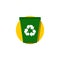 Dumpster or Trash can, Sorting garbage icon logo sign