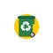 Dumpster or Trash can, Sorting garbage icon logo sign