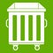 Dumpster on wheels icon green