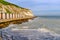 Dumpton Gap, Broadstairs. The lower promenade and beach huts