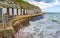 Dumpton Gap and rough sea Broadstairs Kent England