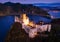 Dunajec Castle at dusk