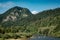 The Dunajec River in Poland. Mountains landscape