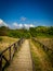 Dune path on the beach in Italy