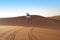 Dune riding in arabian desert