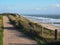 Dune, walking track and beach near Westkapelle, Zeeland