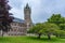 DUNEDIN, NEW ZEALAND, JANUARY 25, 2020: Historical building in the campus of University of Otago in Dunedin, New Zealand