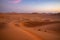 Dunes in the evening in the desert of Rub al Khali or Empty Quarter