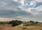 Dunes of Hatainville, cloudy sky in Normandy France